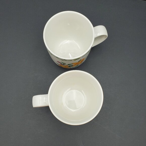 Thomson Pottery Floral Garden Mugs Daffodils Geraniums Flower Mugs - Picture 6 of 8